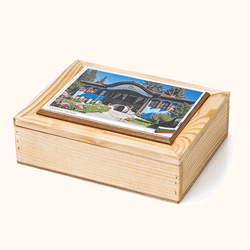 Декоративна кутия с плъзгащ се капак B07 — 20 × 16 × 6 cm